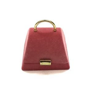 Vintage Velvet Jewelry / Ring Box (Rose and Gold)